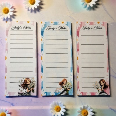 Personalized 3x7 Magnetic Notepad Set of 3
