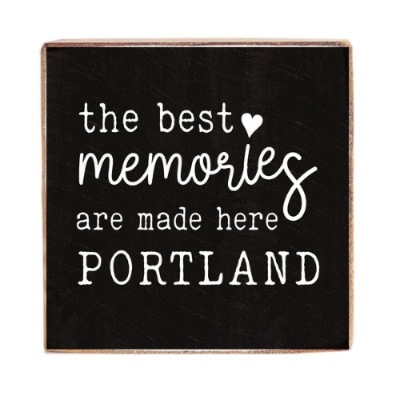 Best Memories Made Here Black Personalized Block Sign