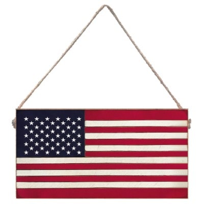 American Flag Twine Sign