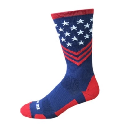 Patriot - Navy, Red & White. American Made Stars & Stripes Athletic Socks