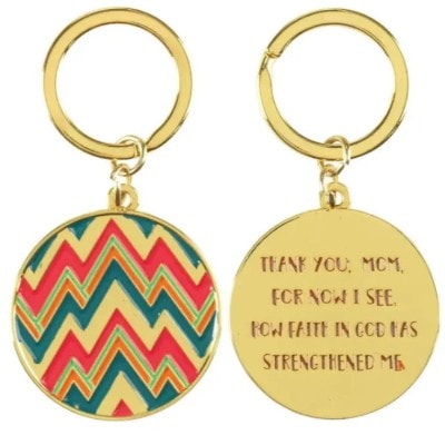 Faith in God Mom Keychain