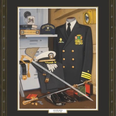 "Anchors Aweigh" Personalized Navy Art
